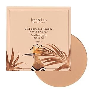 Jean & Len Kompaktní pudr 2v1 Matte/Cover Sand 02, 10 ml
