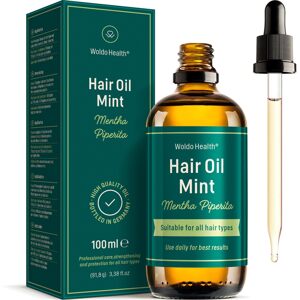 WoldoHealth vlasový olej s mátou, vitamínem E & B7 a biotinem, 100 ml