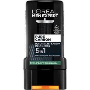 Loréal L'Oréal, 5v1 Pure carbon , sprchový gel pro muže, 400 ml
