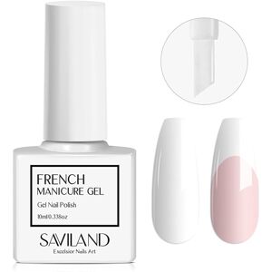 Saviland francouzský bílý gelový lak na nehty  10 ml
